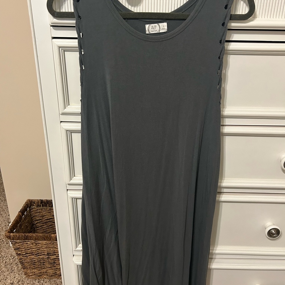 Maurices Charcoal blue Sleeveless Maxi Dress